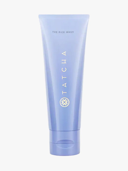 Tatcha The Rice Wash in branded tube component on a light gray background